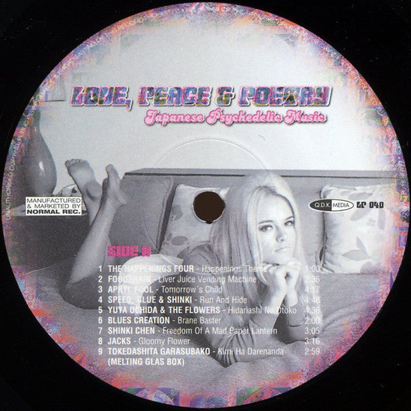 Image of Label Cover of LP - EX/EX - VARIOUS, Love, Peace and Poetry - Japanese Psychedelic Music (Normal Records; LP 040, Germany 2003, Gatefold), , - 3626077E