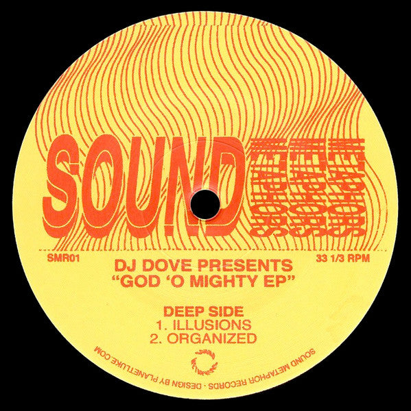 Image of Front Cover of 12" - /VG - DJ DOVE, God 'O Mighty EP (Sound Metaphors Records ; SMR01, Germany 2016 Reissue, Plain Sleeve), light marks only, - 2246055S