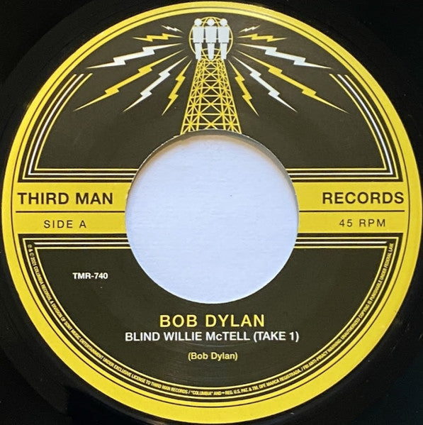 Image of Label Cover of 7" - VG+/VG+ - BOB DYLAN, Blind Willie McTell (Third Man Records; TMR-740, US 2021, Picture Sleeve), , - 3016289C