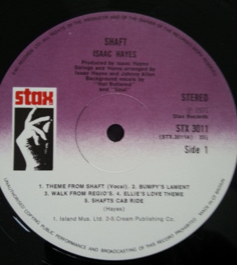 Image of Label Cover of 2xLP - VG/VG - ISAAC HAYES, Shaft (Stax ; SXSP 301, UK 1978 Reissue, Gatefold), Some surface marks only, - 2746278S
