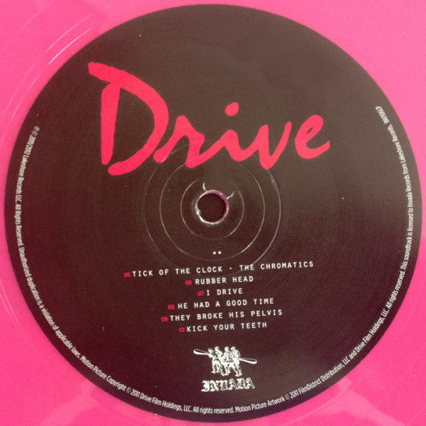 Image of Label Cover of 2xLP - VG/VG+ - CLIFF MARTINEZ, Drive (Original Motion Picture Soundtrack) (Invada ; INV106LP, UK 2012, Gatefold, Pink Vinyl), Mild creasing to sleeve., - 1216034C