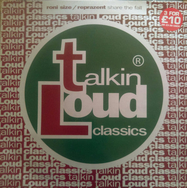 Image of Front Cover of 12" - VG/VG+ - RONI SIZE / REPRAZENT, Share The Fall / Trust Me (Talkin' Loud Classics ; 9830040, UK 2005 Reissue, Titled Company Sleeve), Sticker ghost on rear sleeve; light wear, - 4316484C