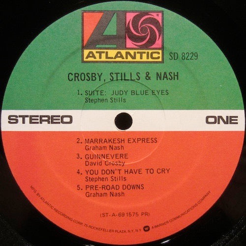 Image of Label Cover of LP - VG/VG - CROSBY, STILLS & NASH, Crosby, Stills & Nash (Atlantic ; SD-8229, US 1975 Reissue, Gatefold, Stereo, PR - Presswell Pressing), , - 2846079S