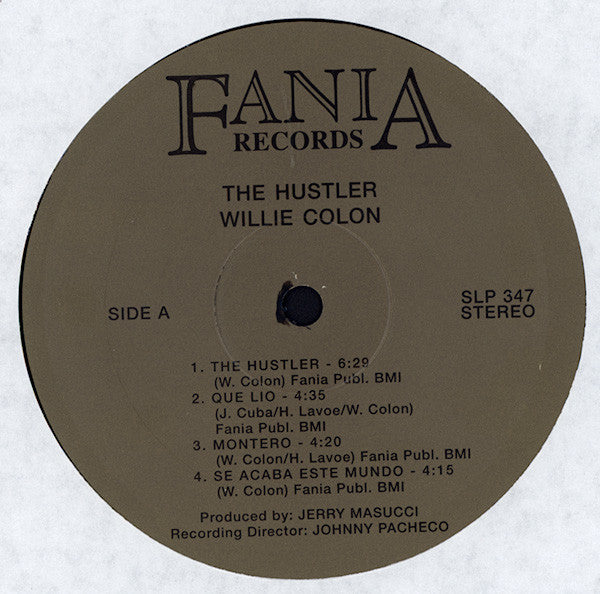 Image of Label Cover of 0526100E: LP - WILLIE COLON, The Hustler (Fania Records (Gold Labels); SLP 347, US 2002 Reissue, Picture Sleeve) VG+/VG+