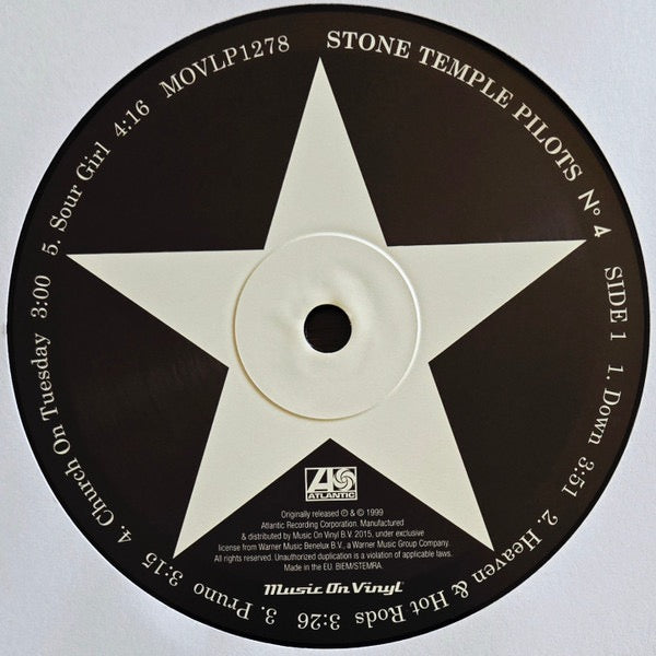 Image of Label Cover of LP - VG+/VG+ - STONE TEMPLE PILOTS, N 4 (Music On Vinyl ; MOVLP1278, Europe 2015 Reissue, Die Cut Sleeve, Inner & Insert), , - 0816638C