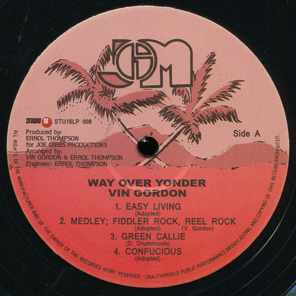 Image of Label Cover of 4645334S: LP - VIN GORDON, Way Over Yonder (Studio 16 ; STU 16 LP 008, UK 2020 Reissue, Picture Sleeve) Creasing, small tear to opening edge, general sleeve wear. VG/VG+