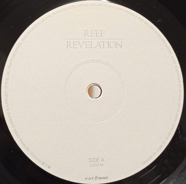 Image of Label Cover of LP - EX/VG+ - REEF, Revelation (Ear Music; 0212825EMU, Europe 2018, Gatefold, 180g), Still In Opened Shrinkwrap With Hype Sticker, - 3216040C