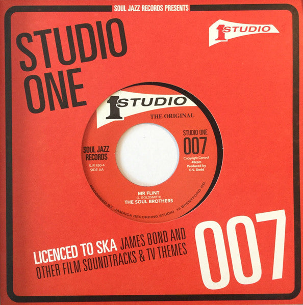 Image of Label Cover of 4615707C: 5x7" - VARIOUS ARTISTS, Studio One 007 Licensed To Ska (Soul Jazz Records; SJR 450 BOX, UK 2020, Box Set, 5 Inners, Limited Edition ) EX/EX