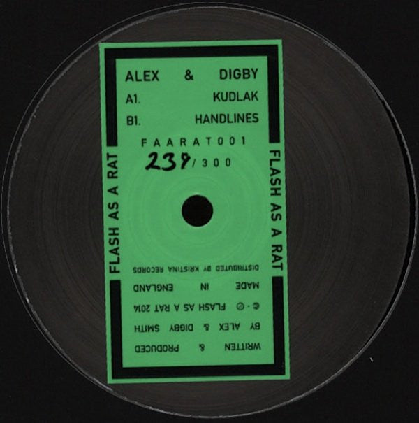 Image of Front Cover of 12" - /G+ - ALEX & DIGBY, FAARAT001 (FLASH AS A RAT ; FAARAT001, UK 2014), Strong G+, light marks only, but several of them., - 3126146E