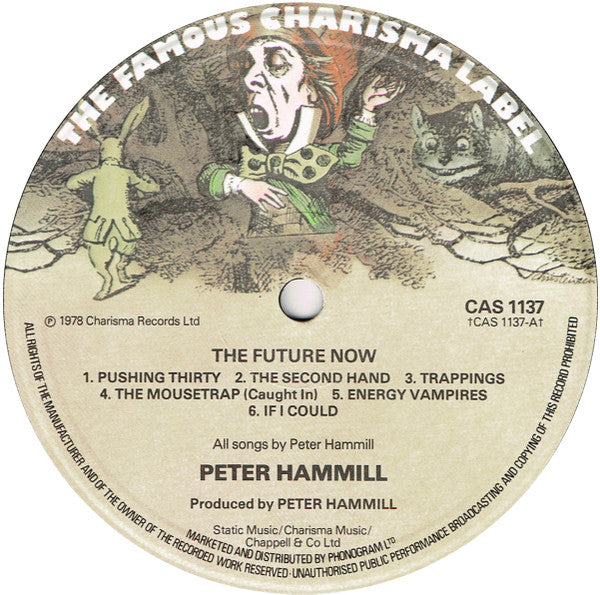 Image of Label Cover of LP - VG/VG - PETER HAMMILL, The Future Now (Charisma Hatter; CAS1137, UK 1978, Insert), , - 2716081C