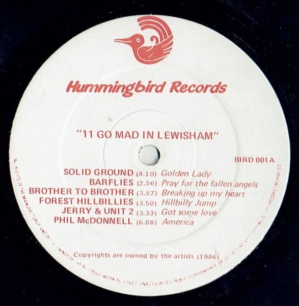 Image of Label Cover of LP - VG/VG - VARIOUS, 11 Go Mad In Lewisham (Hummingbird Records ; BIRD 001, UK 1986), one scuff and a few hairlines, - 2046027S