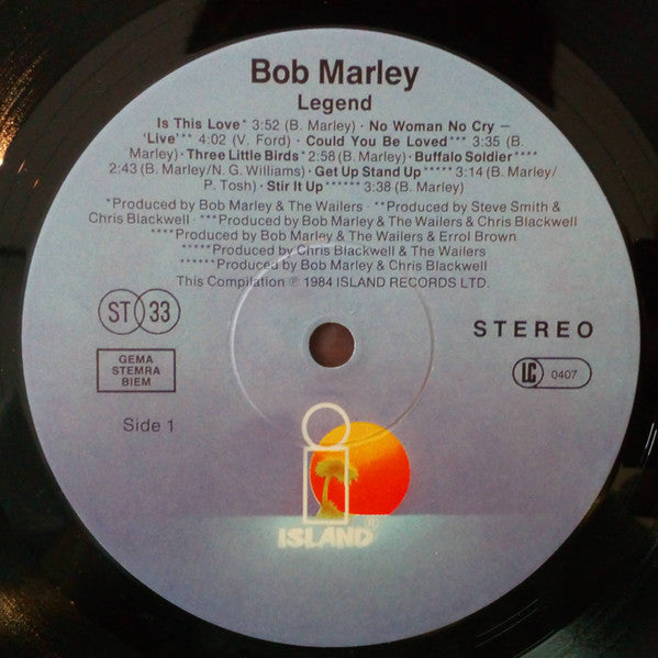 Image of Label Cover of LP - VG/VG - BOB MARLEY & THE WAILERS, Legend (The Best Of Bob Marley And The Wailers) (Island Records ; 5303052, Europe 2016 Reissue, 180 Gram Vinyl), , - 2916231C