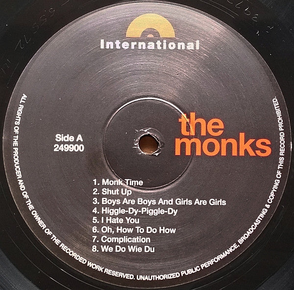 Image of Label Cover of 4925469E: LP - THE MONKS, Black Time (International; 249900, US 1990s Reissue, Scorpio Pressing) VG/VG+