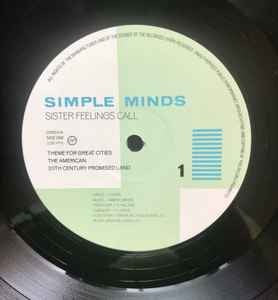 Image of Label Cover of LP - VG/VG - SIMPLE MINDS, Sister Feelings Call (Virgin Custom Labels; OVED 2, UK 1981, EMI Pressing), Edge and ring wear, and sleeve a little grubby. , - 2126311E
