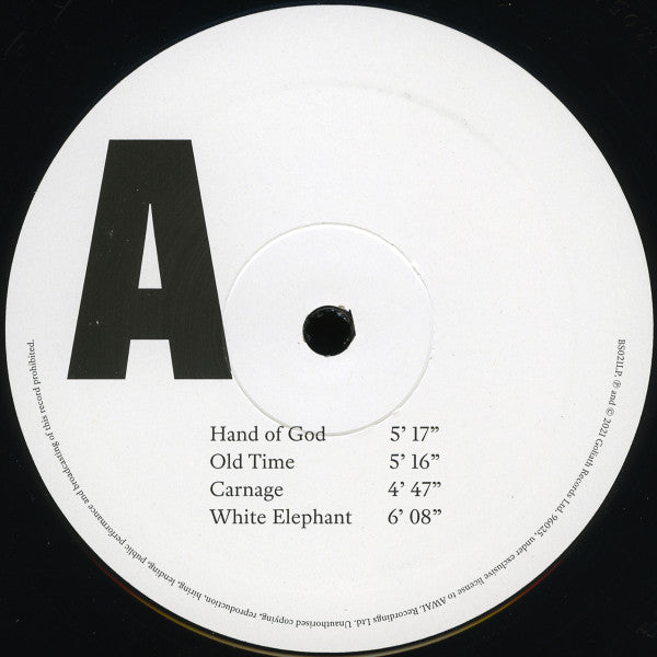 Image of Label Cover of 4645322S: LP - NICK CAVE & WARREN ELLIS, Carnage (Goliath Records; BS021LP, 2021, Textured Embossed Sleeve, Inner & Booklet) EX/EX