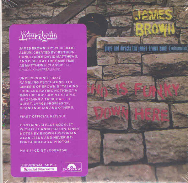Image of Front Cover of 3635009E: CD - JAMES BROWN PLAYS AND DIRECTS THE JAMES BROWN BAND, Sho Is Funky Down Here (Now-Again Records ; NA 5181, US 2019, Gatefold, Booklet) VG+/VG+