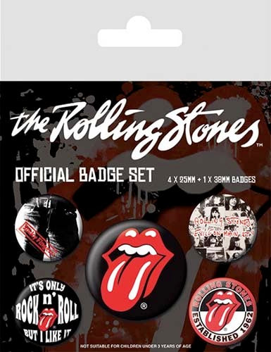 Image of Front Cover of Accessories - NEW/NEW - THE ROLLING STONES, Assorted Badge Pack (5x badges; , UK 2022), , - 2455018S