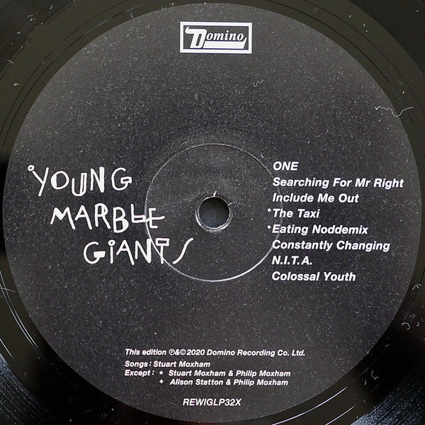 Image of Label Cover of 2xLP - VG/VG - YOUNG MARBLE GIANTS, Colossal Youth / Loose Ends And Sharp Cuts (Domino; REWIGLP32X, Europe 2020 Reissue, Insert, With DVD), Strong VG, Light mottling, Sleeve crease, With DVD, - 1716635C
