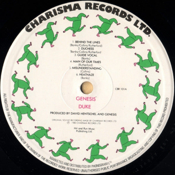 Image of Label Cover of LP - VG/EX - GENESIS, Duke (Charisma ; CBR 101, UK 1980, Gatefold), Bespoke 4.99 Sticker On Sleeve, Sleeve Dirty, - 3926202E