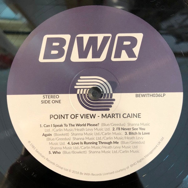 Image of Label Cover of LP - VG+/VG+ - MARTI CAINE, Point Of View (Be With Records; BEWITH036LP, UK 2018 Reissue, Inner), , - 2316542C