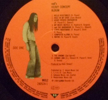 Image of Label Cover of LP - VG+/VG - NEIL, Neil's Heavy Concept Album (WEA ; WX 12, UK 1984, Inner & Insert), , Comedy Psychedelia from Neil of the "Young Ones", AKA Nigel Planar. Mainly Co-Written with Dave Stewart (Khan / Arzachel / Egg etc) with contributions from Canterbury Scene Alumni Jimmy Hastings, Pip Pyle, Jakko, Rick Biddulph and Barbara Gaskin. Also featuring Dawn French, Stephen Fry, Annie Whitehead and Rowland Rivron. - 3926107E