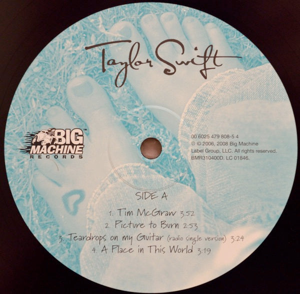 Image of Label Cover of 2xLP - VG+/VG+ - TAYLOR SWIFT, Taylor Swift (Big Machine Records; 00843930021154, Europe 2016 Reissue, Gatefold, 180 Gram Vinyl), One longer superficial mark on side A, and a cluster of hairlines on side C. , - 2326332E