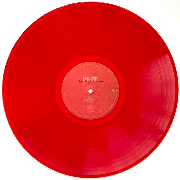 Image of Label Cover of 12" EP - VG+/VG - JORJA SMITH, Be Right Back (FAMM; JS2021EP001LP, Europe 2021, Picture Sleeve, Red Vinyl), Stickered shrink, - 2216292C