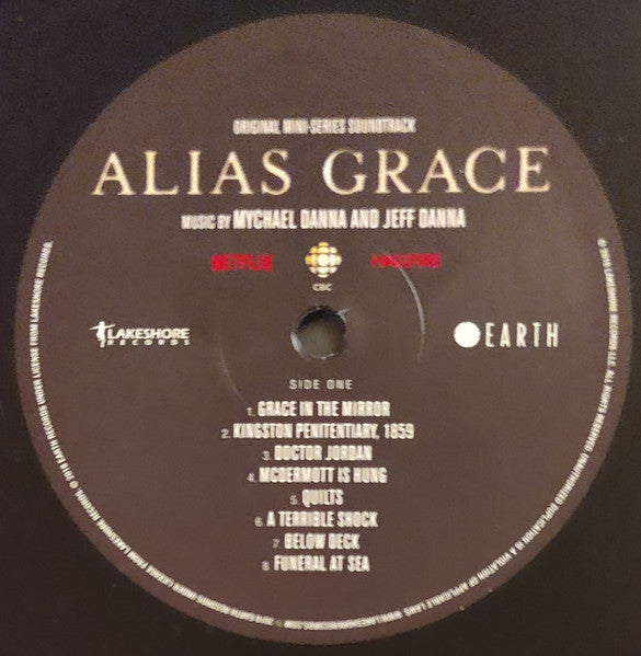 Image of Label Cover of 0925369E: 2xLP - MYCHAEL DANNA AND JEFF DANNA, Alias Grace (Original Mini-Series Soundtrack) (Earth ; EARTHLP030, UK 2018, Die Cut Sleeve, 2 Inners) Opened Instore, Still In Stickered Shrinkwrap EX/EX
