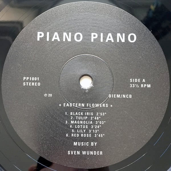 Image of Label Cover of LP - EX/EX - SVEN WUNDER, Eastern Flowers (Piano Piano; PP1001, Sweden 2020 Reissue, Pasteback Sleeve), Opened instore - still in shrinkwrap., - 2316543C