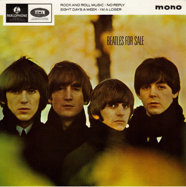 Image of Front Cover of 7" EP - VG/VG+ - THE BEATLES, Beatles For Sale (Parlophone ; GEP 8931, UK 1965, Laminated Flipback Sleeve, Mono, First Pressing With "Sold in the U.K. subject to resale price conditions, see price lists" On Labels), Damage To Sleeve Opening, - 2526272E