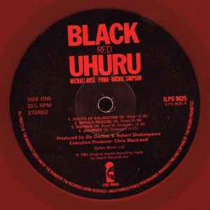 Image of Label Cover of LP - G+/VG - BLACK UHURU, Red (Island Records; ILPS 9625, UK 1981, Red Inner, Red Vinyl ), Record has the slightest warp. Sleeve has large marker pen writing on front, biro writing on rear, a split top seam, - 3916257C