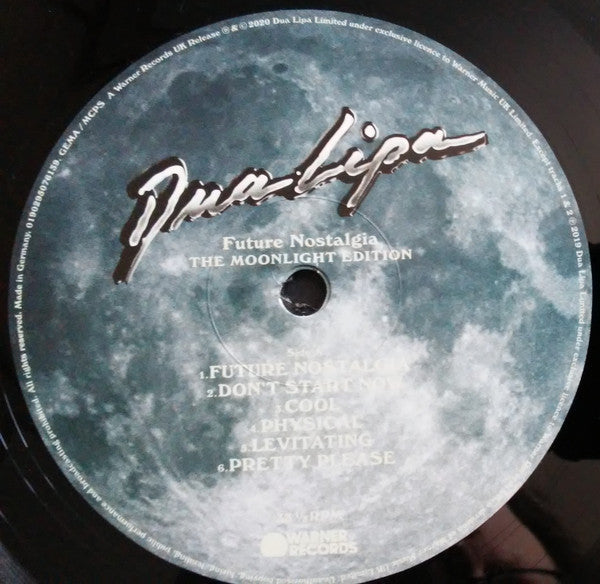 Image of Label Cover of 2xLP - VG+/VG+ - DUA LIPA, Future Nostalgia (The Moonlight Edition) (Warner Records; 0190295076139, Europe 2021, Gatefold, Insert), , - 4046094S