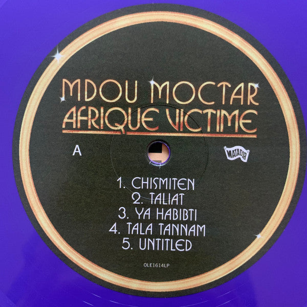 Image of Label Cover of LP - EX/EX - MDOU MOCTAR, Afrique Victime (Matador ; OLE1614LPE, Europe 2021, Gatefold, Inner, Purple Vinyl), Opened instore, still in hype stickered shrinkwrap., - 3426206E
