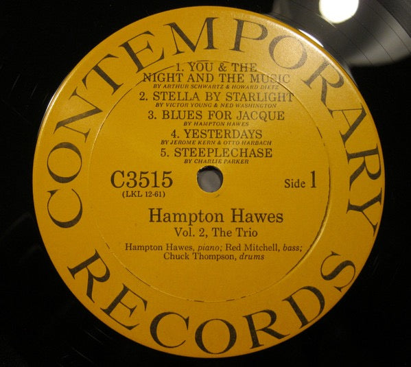 Image of Label Cover of LP - VG/VG - HAMPTON HAWES, This Is Hampton Hawes Vol. 2: The Trio (Contemporary Records; C3515, US Reissue, Pasteback Sleeve), Shelf wear to sleeve!, - 3016327C