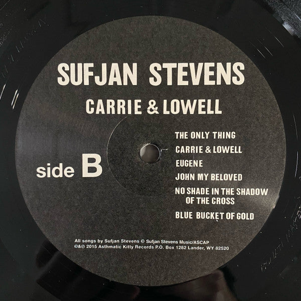 Image of Label Cover of LP - NEW/NEW - SUFJAN STEVENS, Carrie & Lowell (Asthmatic Kitty Records; AKR099LP, US 2019 Reissue, Inner), , - 2616053C