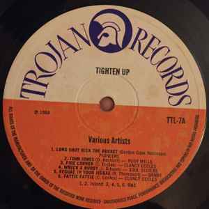 Image of Label Cover of LP - VG/G+ - VARIOUS ARTISTS, Tighten Up Volume 2 (Trojan Records ; TTL7, UK 1969, Laminated Front Sleeve, Mono ), , - 2516414C