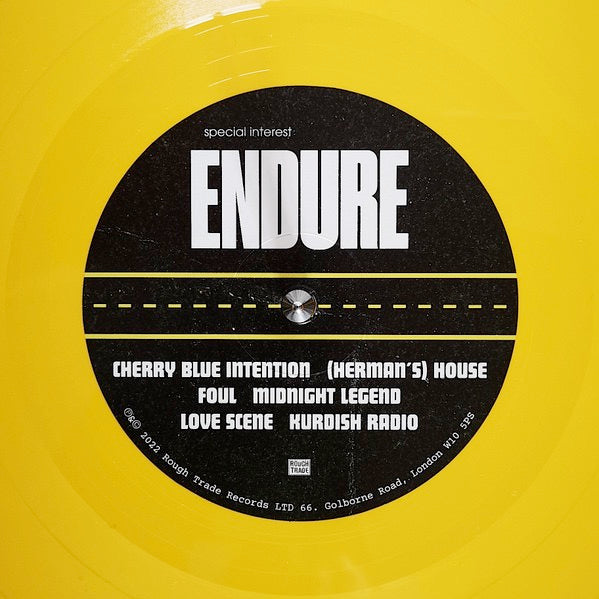 Image of Label Cover of LP - EX/EX - SPECIAL INTEREST, Endure (Rough Trade; RT0303LP, UK 2022, Gatefold, Poster, Yellow Vinyl), Opened Instore, Still In Stickered Shrinkwrap, - 3826171E
