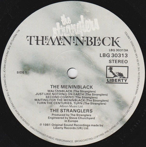 Image of Label Cover of LP - VG/G - THE STRANGLERS, The Gospel According To The Meninblack (Liberty; LBG 30313, UK 1981, Gatefold), , - 3316402C