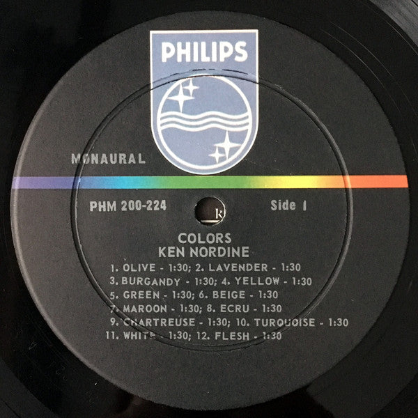 Image of Label Cover of LP - VG/VG+ - KEN NORDINE, Colors (Philips; PHM 200-224, US 1967, Mono), Split Seam, Split Company Inner, - 2426227E