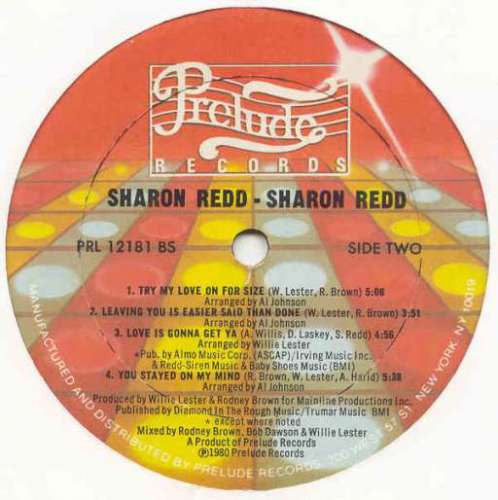 Image of Label Cover of LP - G+/G+ - SHARON REDD, Sharon Redd (Prelude Records; PRL 12181, US 1980, Picture Sleeve), Sleeve bent and creased, worn, split, with small sticker on front, - 2816290C