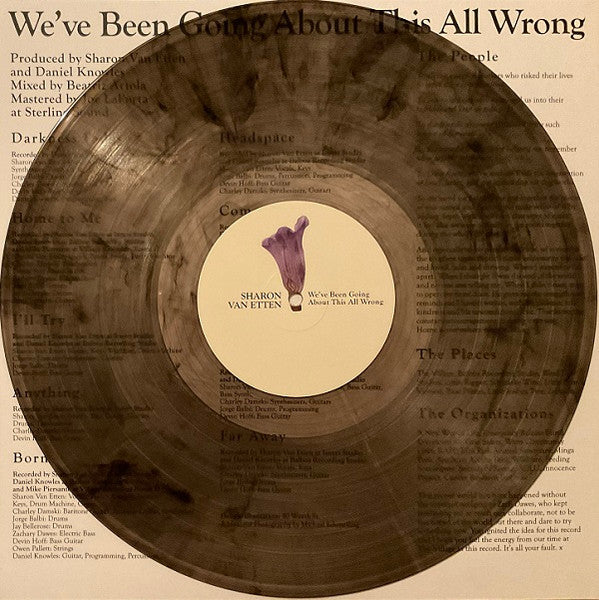 Image of Label Cover of LP - VG/VG - SHARON VAN ETTEN, We've Been Going About This All Wrong (Jagjaguwar; JAG395LP-C1, Worldwide 2022, Gatefold, Inner, Marble Smoke Vinyl), Strong VG, Heavy Corner Bump, - 2126338E