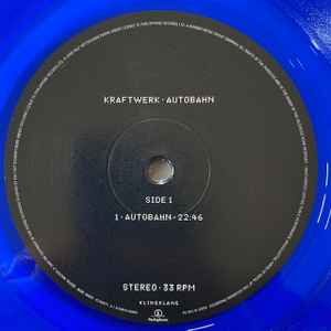 Image of Label Cover of LP - EX/VG - KRAFTWERK, Autobahn (Kling Klang; 50999 9 66014 1 9, Europe 2020 Reissue, Inner & Booket, 180g Translucent Blue Vinyl), Still In Opened Shrinkwrap With Hype Sticker, - 3216042C