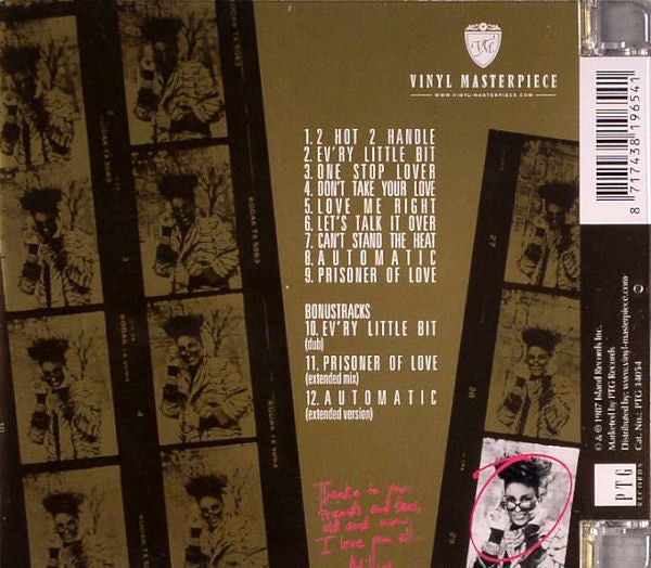 Image of Back Cover of CD - VG+/VG+ - MILLIE SCOTT, Love Me Right (PTG Records; PTG 34054, Netherlands 2008 Reissue, Super Jewel case), , - 2216466C