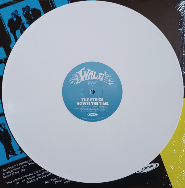 Image of Label Cover of LP - NEW/NEW - THE ETHICS, Now Is The Time (Jamies; JAMIE3102, 2023, Record Store Day 2023, White Vinyl), , Formed in 1967 in Philadelphia and sampled and Loved by the likes of Four Tet Big K.R.I.T. Madlib Whiz Khalifa and Logic and revered by crate diggers the world over. This collection of tracks have never been on Vinyl before and contains 5 vinyl exclusives. - 3036101E