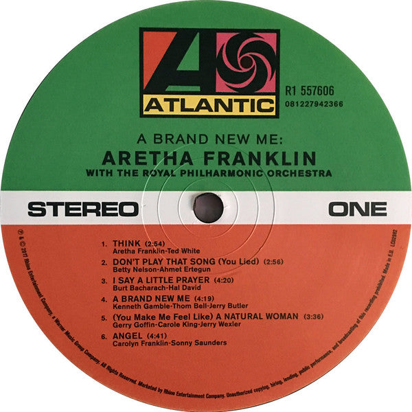 Image of Label Cover of LP - EX/EX - ARETHA FRANKLIN WITH THE ROYAL PHILHARMONIC ORCHESTRA, A Brand New Me (Rhino Records; 081227942366, Europe 2017, Inner), , - 4226366E