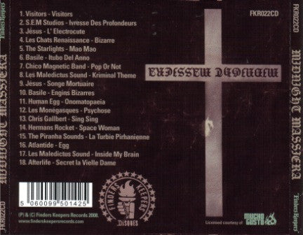 Image of Back Cover of CD - VG+/VG+ - JEAN PIERRE MASSIERA, Midnight Massiera: The B-Music Of Jean-Pierre Massiera (Finders Keepers Records ; FKR022CD, UK & Europe 2008, Jewel Case), , - 1416525C