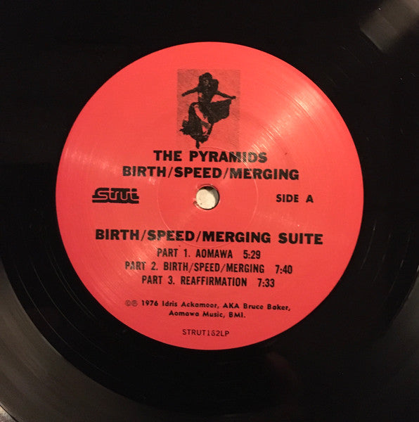 Image of Label Cover of LP - VG+/VG - THE PYRAMIDS, Birth / Speed / Merging (Strut; STRUT162LP, Europe 2022 Reissue), Just a couple of light marks., - 4116208C