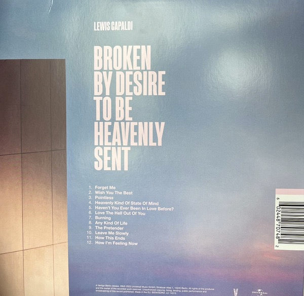 Image of Back Cover of LP - EX/EX - LEWIS CAPALDI, Broken By Desire To Be Heavenly Sent (Universal Music Group; 00602448830852, Europe 2023, Booklet & Inner), , - 1546141S
