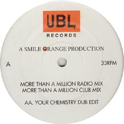 Image of Front Cover of 12" - /G+ - SMILE ORANGE, More Than A Million (JBL Records; F 004, UK 1998), Strong G+, surface marks only, plays VG., - 3046316S