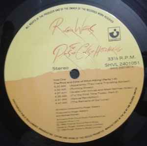 Image of Label Cover of LP - VG/VG - ROGER WATERS, The Pros And Cons Of Hitchhiking (Harvest; SHVL 24 0105 1, UK 1984, Gatefold), A few light marks, Light sleeve wear., - 2116124C